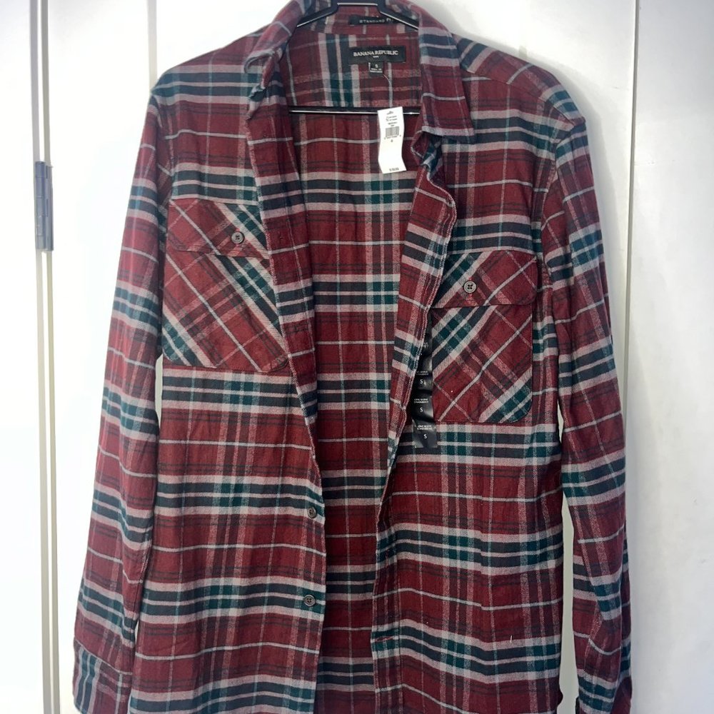 NEW Size Small Banana Republic Plaid Flannel